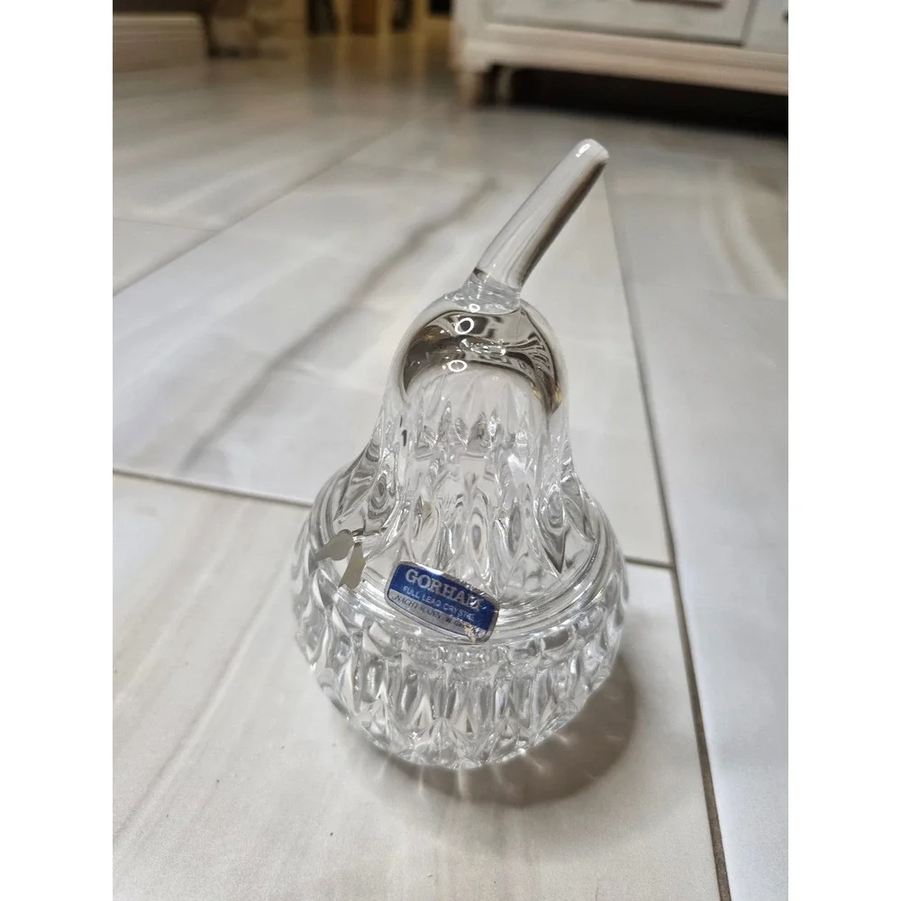 Gorham Full Lead Crystal Pear Trinket Box Nachtmann‎ West Germany Cut Glass Dish